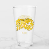 ビルマのPythonスネークアニメイラストレーション タンブラーグラス (正面)