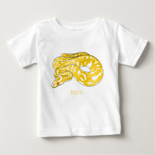 ビルマのPythonスネークアニメイラストレーション ベビーTシャツ