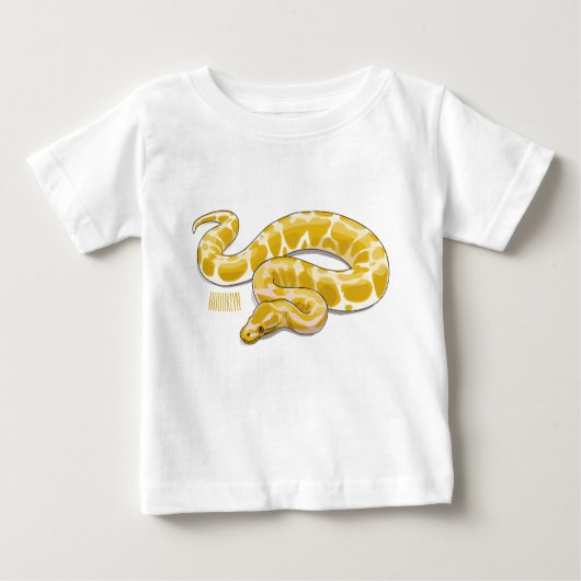 ビルマのPythonスネークアニメイラストレーション ベビーTシャツ (正面)