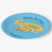 ビルマのPythonスネークアニメイラストレーション ペーパープレート (アングル)