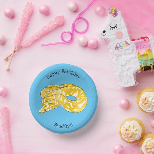 ビルマのPythonスネークアニメイラストレーション ペーパーボウル (パーティー)