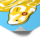 ビルマのPythonスネークアニメイラストレーション ポスター (角)