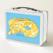 ビルマのPythonスネークアニメイラストレーション メタルランチボックス (裏面)