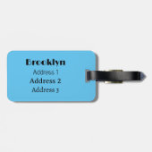 ビルマのPythonスネークアニメイラストレーション ラゲッジタグ (裏面横)