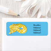 ビルマのPythonスネークアニメイラストレーション ラベル (インサイチュ)