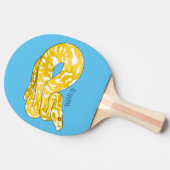 ビルマのPythonスネークアニメイラストレーション 卓球ラケット (横)