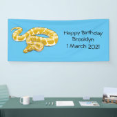 ビルマのPythonスネークアニメイラストレーション 横断幕 (トレードショー)