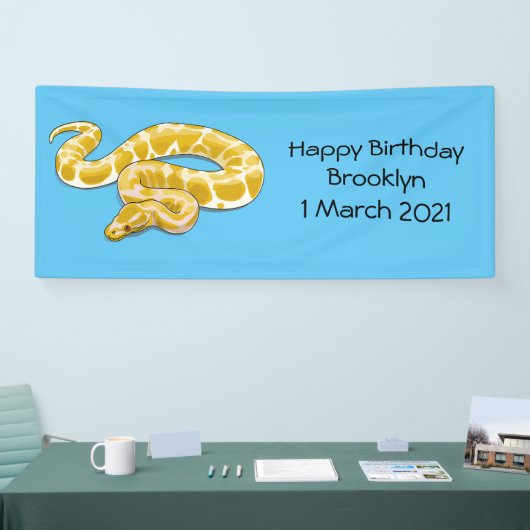 ビルマのPythonスネークアニメイラストレーション 横断幕 (トレードショー)