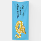 ビルマのPythonスネークアニメイラストレーション 横断幕 (縦)