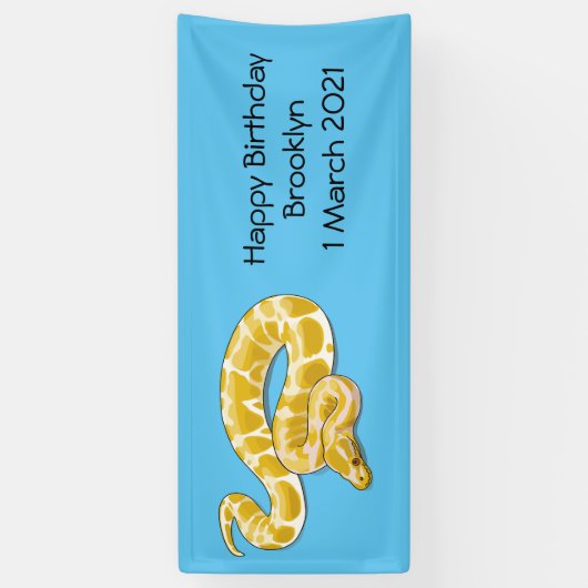 ビルマのPythonスネークアニメイラストレーション 横断幕 (縦)