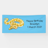 ビルマのPythonスネークアニメイラストレーション 横断幕 (横)