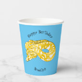 ビルマのPythonスネークアニメイラストレーション 紙コップ (正面)