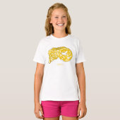 ビルマのPythonスネークアニメイラストレーション Tシャツ (正面フル)