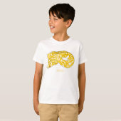 ビルマのPythonスネークアニメイラストレーション Tシャツ (正面フル)