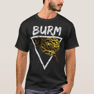 ビルマのPythonスネークキーパーオーナージオメトリ Tシャツ
