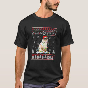 ビルマン・キャット クリスマスの嫌なイルミネーション ネコ Xmas Tシャツ