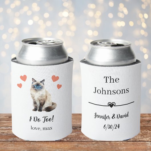 ビルマン+猫+結婚式+缶クーラー+ギフト 缶クーラー