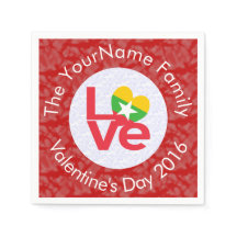 ビルマ国旗ハート紅愛