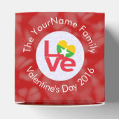 ビルマ国旗ハート紅愛 フェイバーボックス (上部)