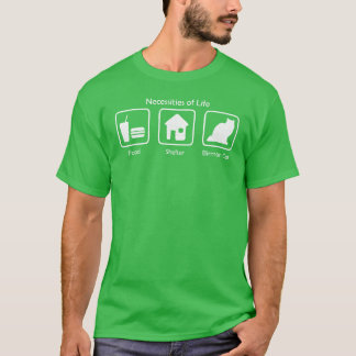 ビルマ猫の必需品 フード・シェルター ギフト Tシャツ