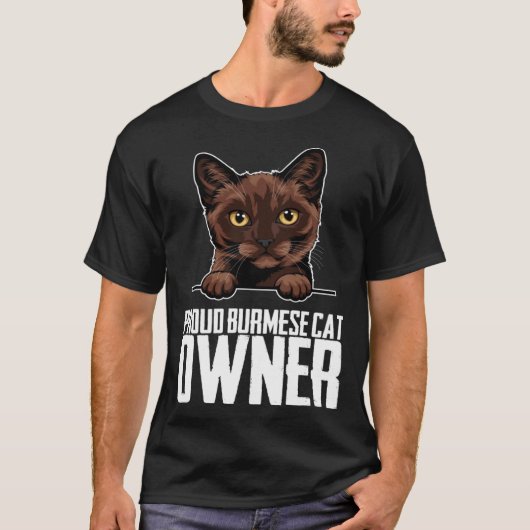 ビルマ猫の飼い主 Tシャツ (正面)