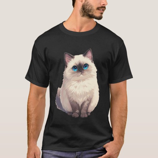 ビルマ猫ビルマのネコ Tシャツ (正面)