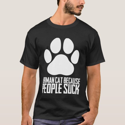 ビルマ猫 ビルマの子猫 ビルマのお母さん 2 Tシャツ (正面)