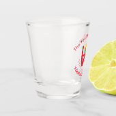 ビルマ赤恋国旗パーソナライズされた ショットグラス (左)