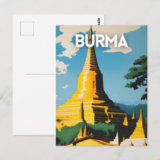 ビルマ ポストカード (正面/裏面)
