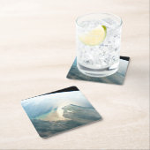 ビルマ(ミャンマー)のイラワディ川デルタ。 スクエアペーパーコースター (インサイチュ)