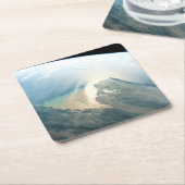 ビルマ(ミャンマー)のイラワディ川デルタ。 スクエアペーパーコースター (アングル)