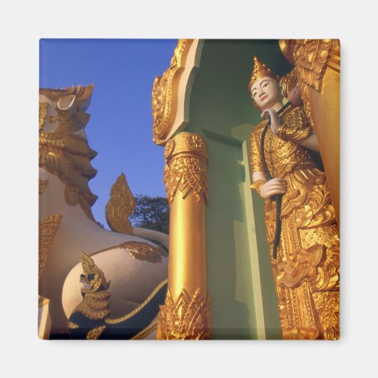 ビルマ (ミャンマー)、ラングーン (ヤンゴン) 寺院 マグネット (正面)