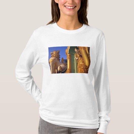 ビルマ (ミャンマー)、ラングーン (ヤンゴン) 寺院 Tシャツ (正面)
