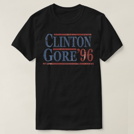 ビル動揺して・クリントン・アル・ゴア1996 Tシャツ (デザイン正面)