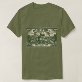 “ビル銀行” ビンテージウエスタン お金 グラフィックTシャツ Tシャツ