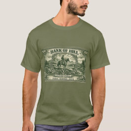 “ビル銀行” ビンテージウエスタン お金 グラフィックTシャツ Tシャツ