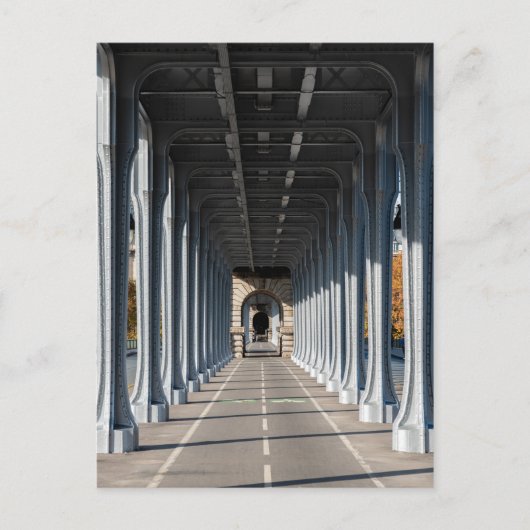 ビル・アケム橋のサイクルパス - フランス、パリ ポストカード (正面)