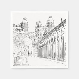 ビル・アケム橋 - フランス, パリ スタンダードカクテルナプキン