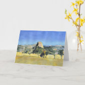 ビル・アット・ヨセミテ氷河のポイント・オーバービュー カード (黄色い花)