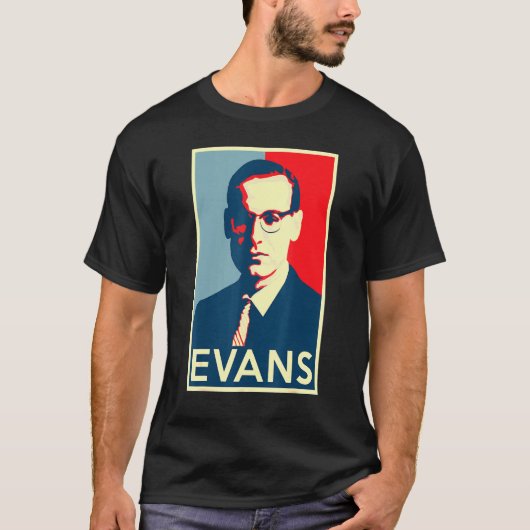ビル・エバンズ・ホープのポスターはジャズ史の大物 Tシャツ (正面)