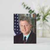 ビル・クリントン大統領の公式肖像画 ポストカード (スタンド正面)