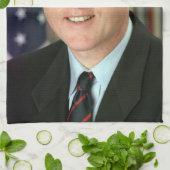 ビル・クリントン大統領写真 キッチンタオル (折り畳み)