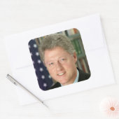 ビル・クリントン大統領写真 スクエアシール (封筒)