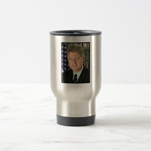 ビル・クリントン大統領写真 トラベルマグ (中央)