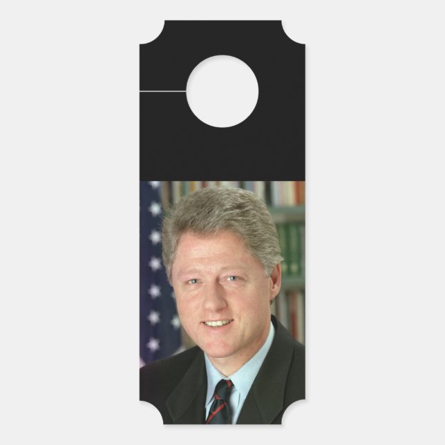 ビル・クリントン大統領写真 ドアノブサイン (正面)