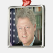 ビル・クリントン大統領写真 メタルオーナメント (左)