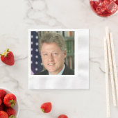 ビル・クリントン大統領写真 縁ありカクテルナプキン (インサイチュ)