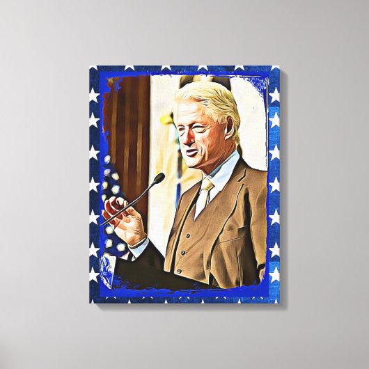 ビル・クリントン第42代大統領Keepsake Canvas Art キャンバスプリント (正面)