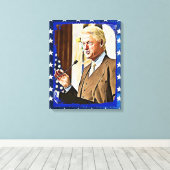 ビル・クリントン第42代大統領Keepsake Canvas Art キャンバスプリント (インサイチュ (ウッドフロア))