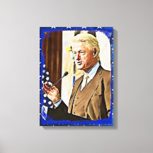 ビル・クリントン第42代大統領Keepsake Canvas Art